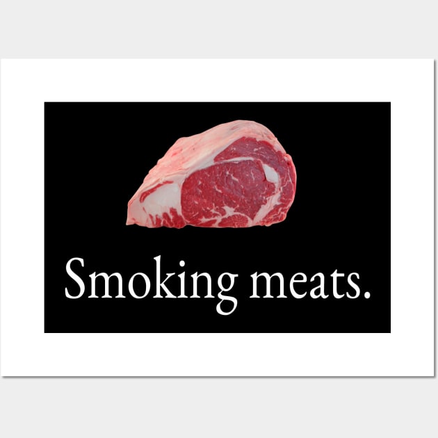 Smoking These Meats (TheZucc Quote) Retro Tech Company Funny Gift Idea Wall Art by blueversion